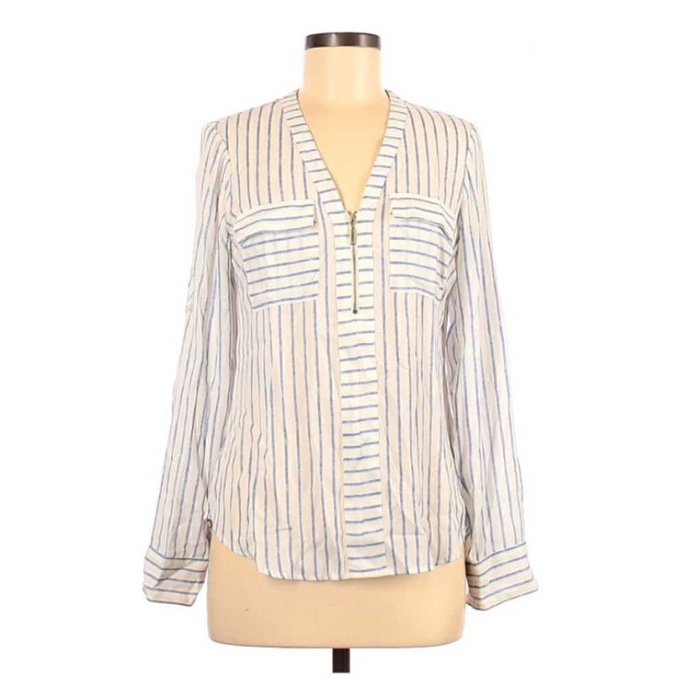 Express Long Sleeve Striped Blouse